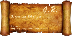 Glovnya Róza névjegykártya